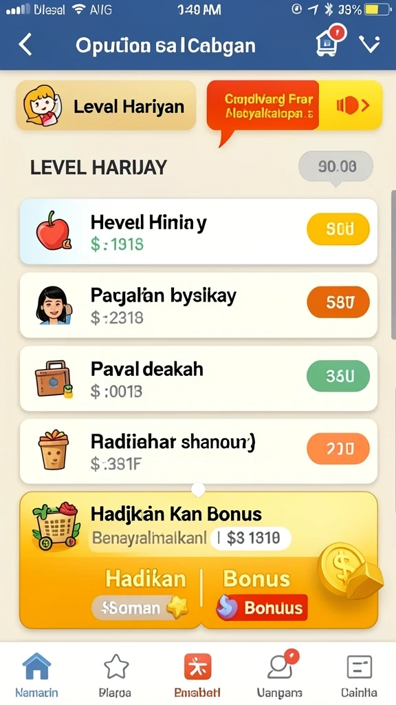 Fitur bonus yang menguntungkan dan menarik.