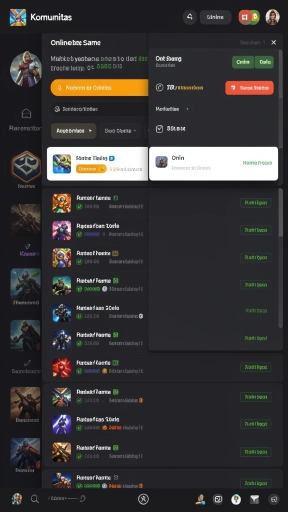 Tampilan utama game dengan berbagai pilihan mode permainan.