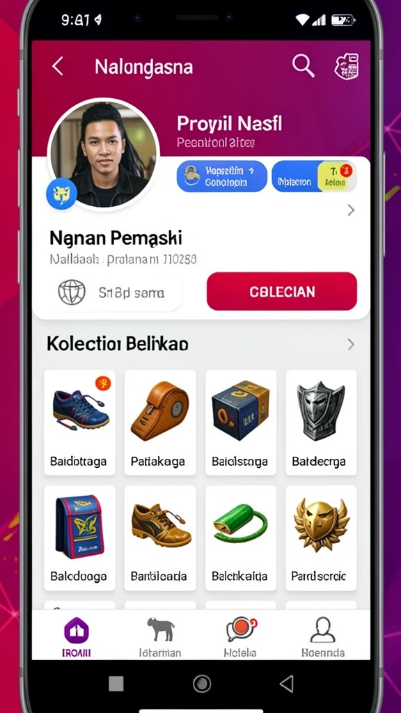 Karakter khas dengan desain yang unik.