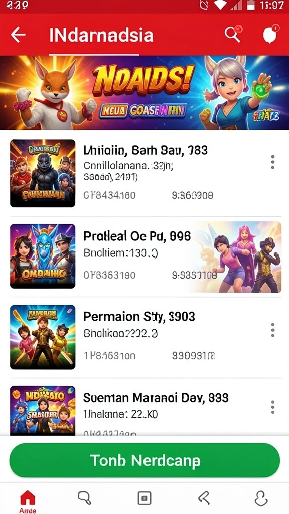 Menampilkan karakter yang siap beraksi.