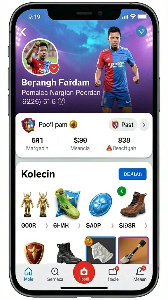 Tampilan utama dengan navigasi yang mudah.