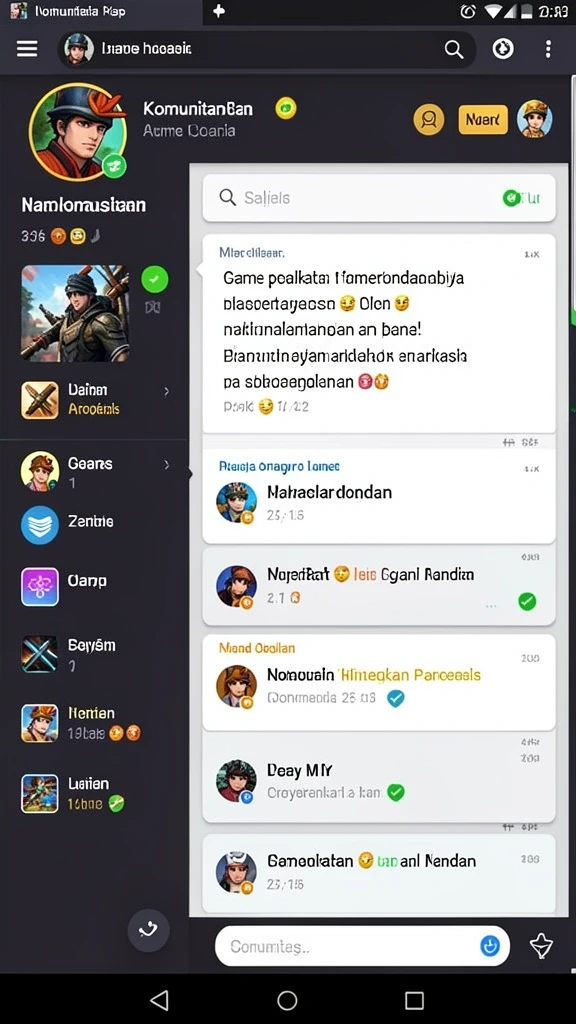 Menggambarkan pengalaman multiplayer yang seru dan kompetitif.