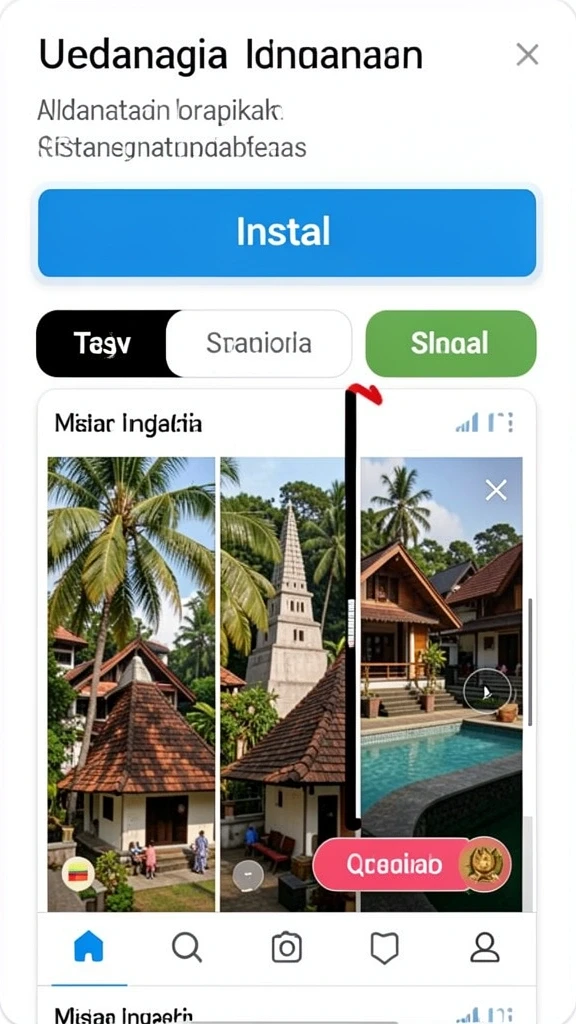 Gambar antarmuka yang menarik dan user-friendly.